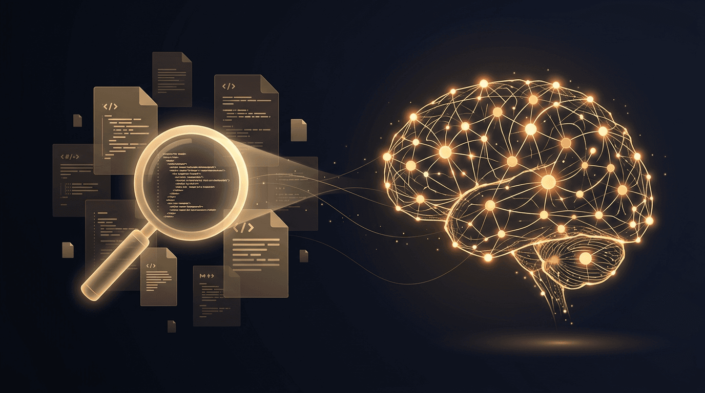 Abstract visualization of search magnifier versus neural memory network